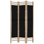 Biombo plegable de 3 paneles bambú y lona 120 cm de vidaXL, Divisores de ambientes - Ref: Foro24-350627, Precio: 74,15 €, Des...