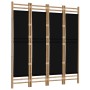 Biombo plegable de 4 paneles bambú y lona 160 cm de vidaXL, Divisores de ambientes - Ref: Foro24-350628, Precio: 88,58 €, Des...