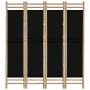 Biombo plegable de 4 paneles bambú y lona 160 cm de vidaXL, Divisores de ambientes - Ref: Foro24-350628, Precio: 94,31 €, Des...