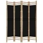 Biombo plegable de 4 paneles bambú y lona 160 cm de vidaXL, Divisores de ambientes - Ref: Foro24-350628, Precio: 94,31 €, Des...