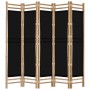 Biombo plegable de 5 paneles bambú y lona 200 cm de vidaXL, Divisores de ambientes - Ref: Foro24-350629, Precio: 114,85 €, De...