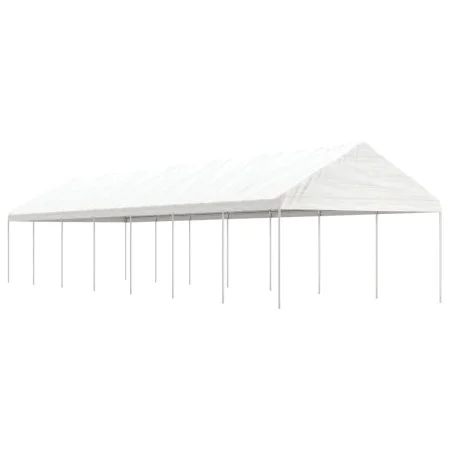 Cenador con techo polietileno blanco 15,61x4,08x3,22 m de vidaXL, Carpas y cenadores - Ref: Foro24-3155515, Precio: 610,28 €,...
