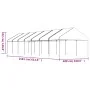Cenador con techo polietileno blanco 15,61x4,08x3,22 m de vidaXL, Carpas y cenadores - Ref: Foro24-3155515, Precio: 610,28 €,...