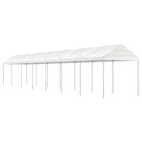 Cenador con techo polietileno blanco 15,61x2,28x2,69 m de vidaXL, Carpas y cenadores - Ref: Foro24-3155507, Precio: 453,83 €,...