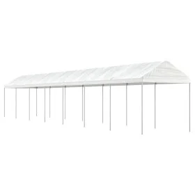 Cenador con techo polietileno blanco 15,61x2,28x2,69 m de vidaXL, Carpas y cenadores - Ref: Foro24-3155507, Precio: 447,85 €,...