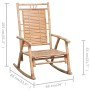 Silla mecedora con cojín bambú de vidaXL, Sillas de jardín - Ref: Foro24-3063908, Precio: 151,32 €, Descuento: %