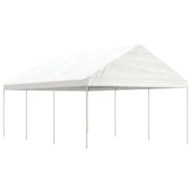 Pavillon mit weißem Polyethylendach 6,69 x 4,08 x 3,22 m von vidaXL, Zelte und Pavillons - Ref: Foro24-3155511, Preis: 273,81...
