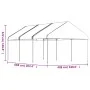 Cenador con techo polietileno blanco 6,69x4,08x3,22 m de vidaXL, Carpas y cenadores - Ref: Foro24-3155511, Precio: 273,81 €, ...
