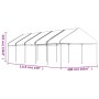 Cenador con techo polietileno blanco 11,15x4,08x3,22 m de vidaXL, Carpas y cenadores - Ref: Foro24-3155513, Precio: 426,20 €,...