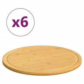 Tablas de cortar 6 uds bambú Ø30x1,5 cm de vidaXL, Tablas de cortar - Ref: Foro24-352778, Precio: 50,51 €, Descuento: %
