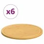 Tablas de cortar 6 uds bambú Ø30x1,5 cm de vidaXL, Tablas de cortar - Ref: Foro24-352778, Precio: 50,51 €, Descuento: %