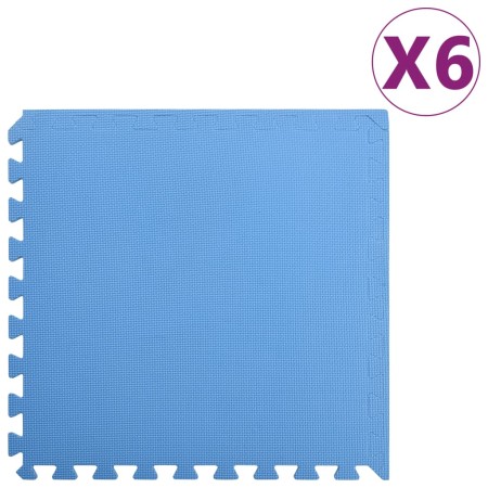 Alfombrillas de goma EVA azul 6 uds 2,16 ㎡ de vidaXL, Esteras para equipos de gimnasia - Ref: Foro24-92464, Precio: 48,02 €, ...