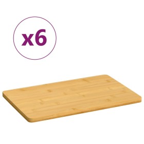 Platos de desayuno 6 uds bambú 22x14x0,8 cm de vidaXL, Platos - Ref: Foro24-352776, Precio: 11,70 €, Descuento: %