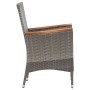 Set de comedor para jardín 5 pzas cojines ratán sintético gris de vidaXL, Conjuntos de jardín - Ref: Foro24-46085, Precio: 47...