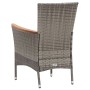 Set de comedor para jardín 5 pzas cojines ratán sintético gris de vidaXL, Conjuntos de jardín - Ref: Foro24-46085, Precio: 47...