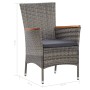 Set de comedor para jardín 5 pzas cojines ratán sintético gris de vidaXL, Conjuntos de jardín - Ref: Foro24-46085, Precio: 47...