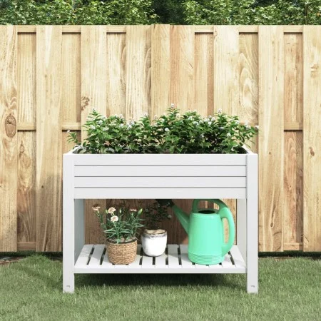 Jardinera alta polipropileno blanco 110x45x79 cm de vidaXL, Maceteros y jardineras - Ref: Foro24-364177, Precio: 202,66 €, De...