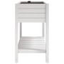 Jardinera alta polipropileno blanco 110x45x79 cm de vidaXL, Maceteros y jardineras - Ref: Foro24-364177, Precio: 190,39 €, De...