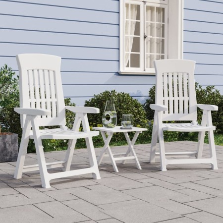 Sillas reclinables de jardín 2 unidades PP blanco de vidaXL, Sillas de jardín - Ref: Foro24-364710, Precio: 170,91 €, Descuen...