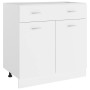 Armario inferior de cocina madera blanco 80x46x81,5 cm de vidaXL, Armarios de cocina - Ref: Foro24-801236, Precio: 97,80 €, D...