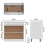 Armario inferior de cocina madera blanco 80x46x81,5 cm de vidaXL, Armarios de cocina - Ref: Foro24-801236, Precio: 94,96 €, D...