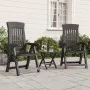 Sillas reclinables de jardín 2 unidades PP gris antracita de vidaXL, Sillas de jardín - Ref: Foro24-364712, Precio: 148,93 €,...