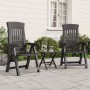 Sillas reclinables de jardín 2 unidades PP gris antracita de vidaXL, Sillas de jardín - Ref: Foro24-364712, Precio: 145,76 €,...