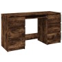 Escritorio madera contrachapada roble ahumado 140x50x77 cm de vidaXL, Escritorios - Ref: Foro24-815438, Precio: 140,98 €, Des...