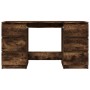 Escritorio madera contrachapada roble ahumado 140x50x77 cm de vidaXL, Escritorios - Ref: Foro24-815438, Precio: 140,98 €, Des...