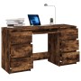 Escritorio madera contrachapada roble ahumado 140x50x77 cm de vidaXL, Escritorios - Ref: Foro24-815438, Precio: 140,98 €, Des...
