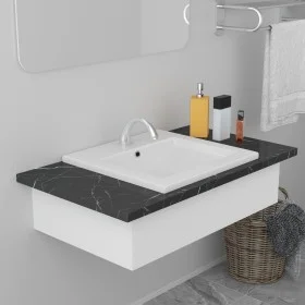 Lavabo encastrado de cerámica blanco 42x39x18 cm de vidaXL, Lavabos - Ref: Foro24-145060, Precio: 91,06 €, Descuento: %