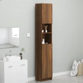 Armario baño madera contrachapada roble marrón 32x25,5x190 cm de vidaXL, Muebles de baño - Ref: Foro24-815539, Precio: 81,82 ...
