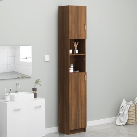 Armario baño madera contrachapada roble marrón 32x25,5x190 cm de vidaXL, Muebles de baño - Ref: Foro24-815539, Precio: 87,36 ...