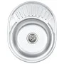 Küchenspüle mit Sieb und ovalem Edelstahlsiphon von vidaXL, Sinkt - Ref: Foro24-145072, Preis: 67,72 €, Rabatt: %