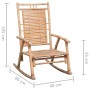 Silla mecedora con cojín bambú de vidaXL, Sillas de jardín - Ref: Foro24-3063904, Precio: 132,24 €, Descuento: %
