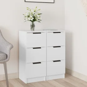 Sideboards 2 pcs white plywood 30x30x70 cm by vidaXL, Sideboards - Ref: Foro24-811152, Price: 97,05 €, Discount: %