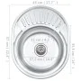 Küchenspüle mit Sieb und ovalem Edelstahlsiphon von vidaXL, Sinkt - Ref: Foro24-145072, Preis: 67,72 €, Rabatt: %