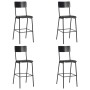 Taburetes de cocina 4 uds madera contrachapada y acero negro de vidaXL, Taburetes de cocina - Ref: Foro24-3054566, Precio: 40...