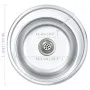 Fregadero de cocina con colador y sifón de acero inoxidable de vidaXL, Fregaderos - Ref: Foro24-145071, Precio: 58,65 €, Desc...