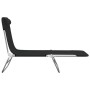 Tumbonas plegables 2 uds acero y textilene negro de vidaXL, Tumbonas - Ref: Foro24-360181, Precio: 87,31 €, Descuento: %