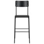 Taburetes de cocina 4 uds madera contrachapada y acero negro de vidaXL, Taburetes de cocina - Ref: Foro24-3054566, Precio: 40...