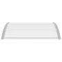 Marquesina para puerta PC gris y transparente 120x75 cm de vidaXL, Toldos - Ref: Foro24-144818, Precio: 47,84 €, Descuento: %