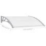 Marquesina para puerta PC gris y transparente 120x75 cm de vidaXL, Toldos - Ref: Foro24-144818, Precio: 47,84 €, Descuento: %