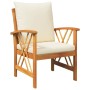 Conjunto de sofá de jardín 3 pcs Marrón madera maciza de acacia en Conjuntos de jardín | Comprar online en Foru.es