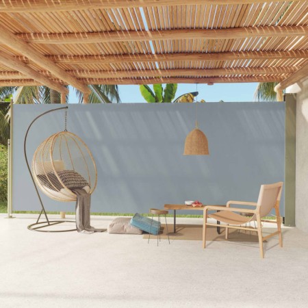 Toldo lateral retráctil para patio gris 220x600 cm de vidaXL, Sombrillas - Ref: Foro24-317980, Precio: 134,38 €, Descuento: %