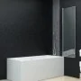 Folding shower screen with 3 panels ESG 130x138 cm by vidaXL, shower doors - Ref: Foro24-144679, Price: 149,68 €, Discount: %