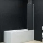 Folding shower screen with 3 panels ESG 130x138 cm by vidaXL, shower doors - Ref: Foro24-144679, Price: 149,68 €, Discount: %