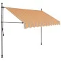Toldo retráctil manual con LED amarillo y azul 300 cm de vidaXL, Toldos - Ref: Foro24-145852, Precio: 96,90 €, Descuento: %