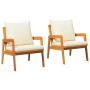 Silla de Jardín 2 pcs Aceite Natural Madera de Acacia Sólida en Sofás de exterior | Comprar online en Foru.es