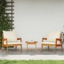 Silla de Jardín 2 pcs Aceite Natural Madera de Acacia Sólida en Sofás de exterior | Comprar online en Foru.es
